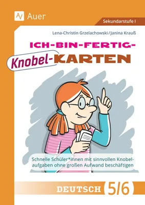 Produktbild von Ich-bin-fertig-Knobelkarten Deutsch Klassen 5-6
