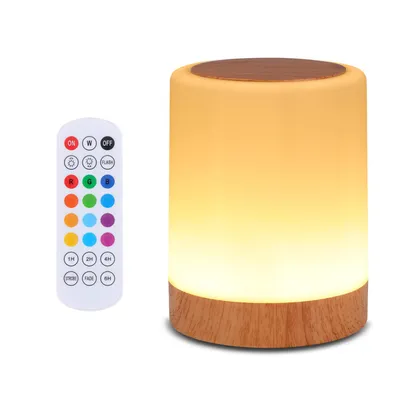 Immagine prodotto di Lampada da comodino LED, lampada da tavolo touch con dimmer, 5 modalità, batteria da 3000mAh, autonomia di 200 ore, USB, timer, portatile, ideale per campeggio, lampada da tavolo con timer per bambini – Marrone