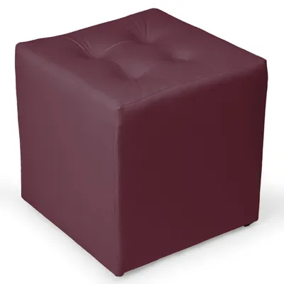 Produktbild von MG Design Samt Sitzhocker in Violett 41 x 41 cm - Gepolsterter Polsterhocker Würfel für Wohnzimmer, Schlafzimmer oder Flur