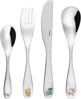 Image de Couverts pour enfants Fruitopia en inox x 4 - Coffret