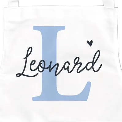 Produktbild von personalisierte Kinderschürze mit Namen Anfangsbuchstabe Initiale Geschenk Mädchen Jungen Kochschürze/Backschürze SpecialMe Jungen weiß 6-10 Jahre