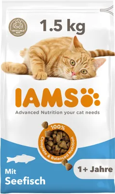 Imagen del producto de Alimento seco IAMS para gatos de 1 a 6 años, sabor a pescado, 1,5 kg