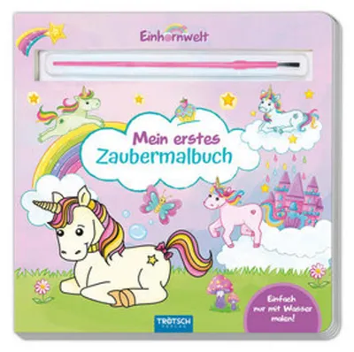 Produktbild von Trötsch Malbuch mit Pinsel Mein erstes Zaubermalbuch Einhornwelt