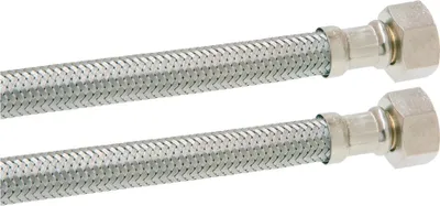 Produktbild von Flexibler Anschluss 8,5 mm, geflochten auf Klemmfeder, 12-17 mm, Länge 30 cm
