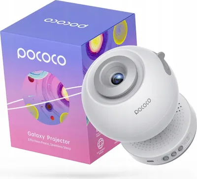 Obrázok produktu pre POCOCO Projektor hviezdnej oblohy, planetárium, galaxia, 2 disky, biela farba