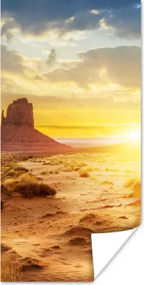 Produktbild von MuchoWow® Poster Sonnenuntergang - Felsen - Landschaft - Horizont 20x40 cm - Plakat - Foto