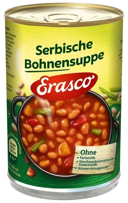 Produktbild von Erasco Serbische Bohnensuppe mit grünen Bohnen und Paprika 390ml 3er Pack