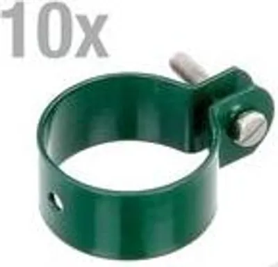 Produktbild von Alberts Schelle für Streben | verzinkt, grün kunststoffbeschichtet | Schellen-Ø 42 mm | 10er Set