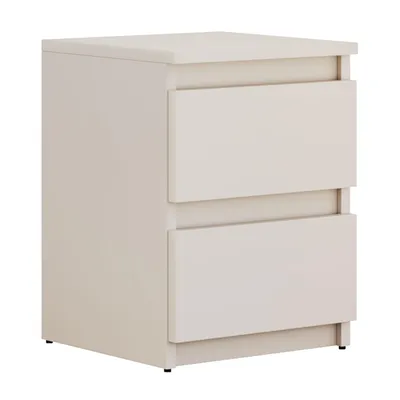 Produktbild von Nachttisch HANA M2 Kaschmir mit 2 grifflosen Schubladen 30x40x30 cm