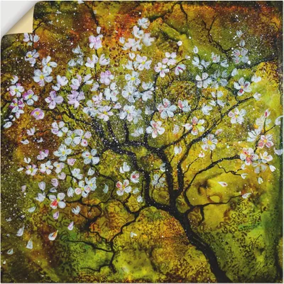 Produktbild von ARTland Wandbild, selbstklebend Kirschblüte Größe: 100x100 cm