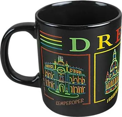Produktbild von Keramiktasse mit Print Dresden 57449 schwarz