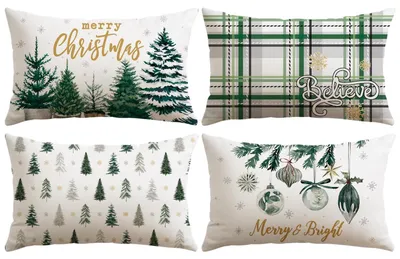 Kissenbezug-Set 30x50 cm, 4 Stück, Weihnachtsmotiv