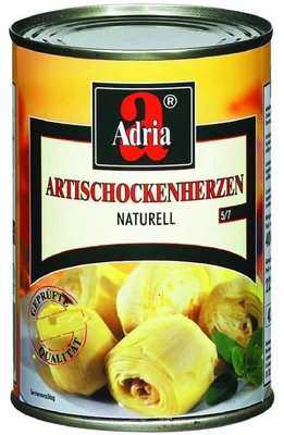 Image de Adria Carciofi al Naturale Cœurs d'artichauts à l'eau 390g pack de 6