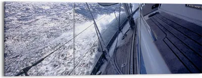 Produktbild von Bild auf Leinwand - Leinwandbild - Boot Ozean Reise Yacht - 150x50cm - Wand Bild - Wanddeko - Leinwanddruck - Bilder - Kunstdruck - Wanddekoration - Leinwand bilder - Wandkunst - CA150x50-0373