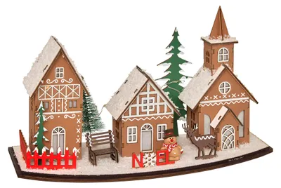 Immagine prodotto di Lanterna a LED Villaggio di Natale, 30 x 15 cm