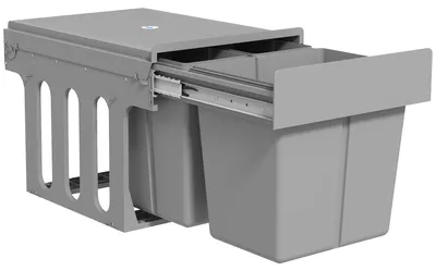 Produktbild von HOMCOM 31L Ausziehbarer Abfallbehälter 15L + 8L x 2 mit herausnehmbaren Eimern