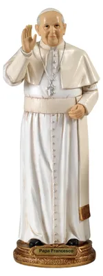 Standbild Papst Franziskus, Kunstharz, 13,6 cm