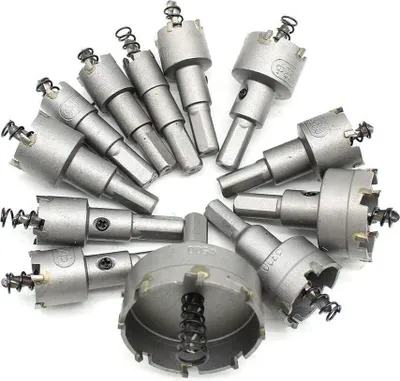 Zdjęcie produktu dla 12-częściowe wiertło do otworów wiertło tarczowe może wiercić wiertło do otworów 15 ~ 50 mm węglik spiekany do metalu ze stali nierdzewnej