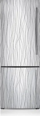Produktbild von Kühlschrankfolie Aufkleber Kühlschrankmagnete Dekoration Kühlschrankfolie 70x190 cm - Schwarze Dreiecke