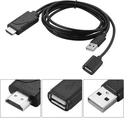 Produktbild von adaptér 2v1 USB Jack na HDMI konektor HDTV pro IOS8.0 Android PhonRSDE 7562S