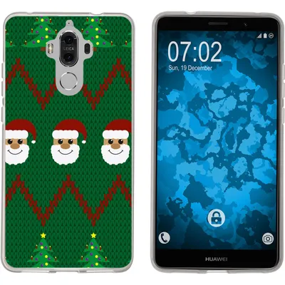 Produktbild von PhoneNatic Case kompatibel mit Huawei Mate 9 Silikon-Hülle X Mas Weihnachten X-Mas Sweater M7
