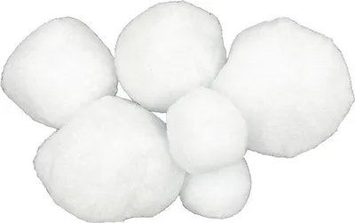 Produktbild von LOVEART POMPONS 8Stk./Größenmix Bommel Bälle zum Basteln, weiß