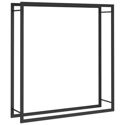 Obrázek produktu pro The Living Store Stojan na palivové dřevo matně černý 110x28x116 cm ocelový