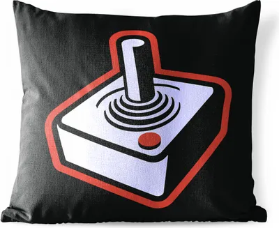 Produktbild von MuchoWow® Outdoor Kissen - Gaming - Game Controller - Schwarz - 40x40 cm - Wetterfest - Lounge Kissen - Kopfkissen - Interieur - Polster mit Bild