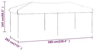 Produktbild von vidaXL Partyzelt Faltbar mit Seitenwänden Blau 3x6 m