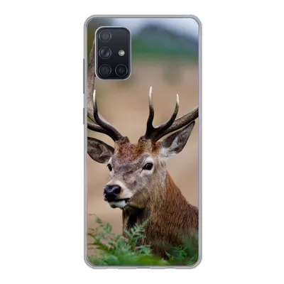 Produktbild von MuchoWow® Handyhülle Schutzhülle Hülle für Samsung Galaxy A51 5G Hirsche - Farne - Natur Silikon Softcase Handy Hülle - Abbildung