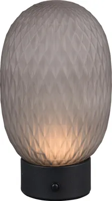 Immagine prodotto di Lampada da tavolo a LED, colore fumo, touch dimmer, batteria ricaricabile, H 20,5 cm