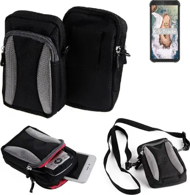 Produktbild von K-S-Trade Schutz-Hülle kompatibel mit Blackview BV5500  Handy Gürteltasche Umhängetasche mit Zusatzfach schwarz
