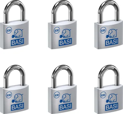 Produktbild von BASI - Vorhangschloss - SET - 6x VHS 630 - 30 mm - Gleichschließend Nr. 3003 - 6x6300-3001-3003
