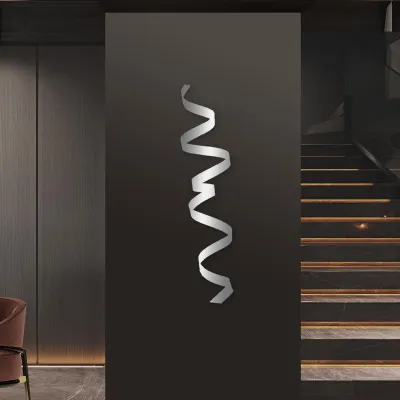Produktbild von Moderne Wanddekoration aus Metall mit spiralförmigem Design