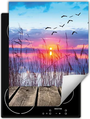 Produktbild von DarHaus Herdabdeckplatte Einteilig Küche Abdeckplatte für Glaskeramikfeld Abdeckung Induktionskochfeld Aufrollbare Matte 40x52 cm, Himmel - Landschaft
