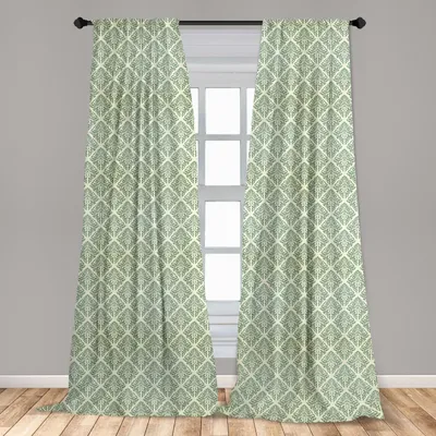 Immagine prodotto di Abakuhaus, tende per finestre, tessuto damascato in stile vittoriano, set di 2 pannelli, 150 x 175 cm