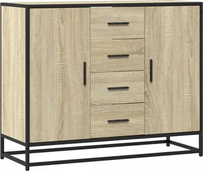 Immagine prodotto di Credenza Rovere Sonoma 92x35x76 cm in Legno Multistrato