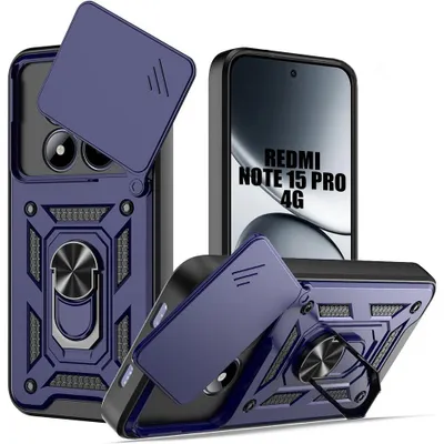 Image de Coque pour Xiaomi Redmi Note 15 Pro 4G, Antichoc avec Protection Caméra Rigide - Bleu Marine
