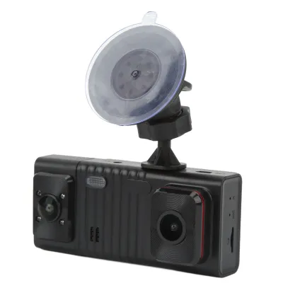 Imagen del producto de Panel de instrumentos de 3.0 pulgadas, grabación nocturna con sensor G, detección de movimiento, grabadora de conducción, cámara de accesorios con 3 lentes