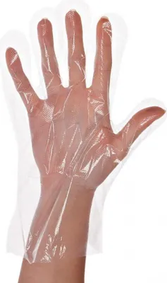 Obrázok produktu pre 50x Hygostar 263602 LDPE-Handschuhe Polyclassic Soft transparent Gr. 8/M gehämmert