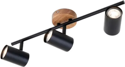 Immagine prodotto di Lampada a sospensione orientabile Design by Kare GU10 35 W nero metallo-legno Briloner