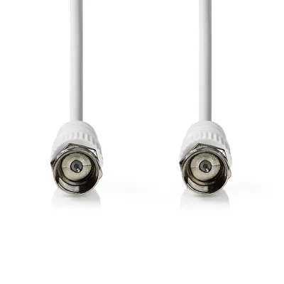 Obrázok produktu pre Satelitný a anténny kábel | F Muž | F Muž | Poniklované | 75 Ohm | Dvojité tienenie | 20,0 m | Okrúhle | PVC | Biela | Označenie