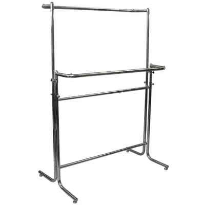 Produktbild von Hochwertiger Doppel Kleiderständer, Breite 120 cm verchromt, verstellbar