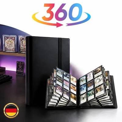 Productafbeelding van 360 kaarten, verzamelalbum, kaartenalbum, zijdelingse insteekvakken, kaartenhouder, map