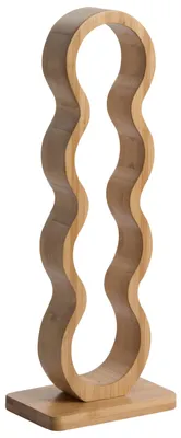 Produktbild von BELIANI Weinregal Hellbraun aus Bambusholz für 4 Weinflaschen Modernes Rustikales Design Küche Esszimmer Wohnzimmer Weinflaschenhalter Weinständer