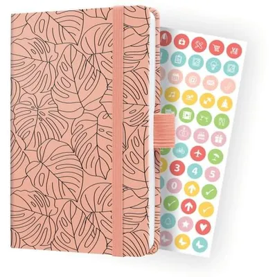 Produktbild von Wochenkalender Jolie 2024 ca. A6 1 Woche/2 Seiten Hardcover Rose Monstera