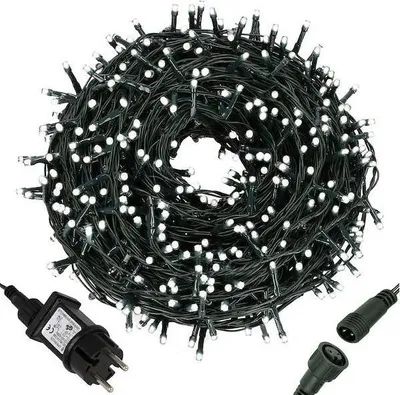 Obrázek produktu pro LED světelný řetěz - 52,5m, 1000LED, 8 funkcí, IP44, studená bílá