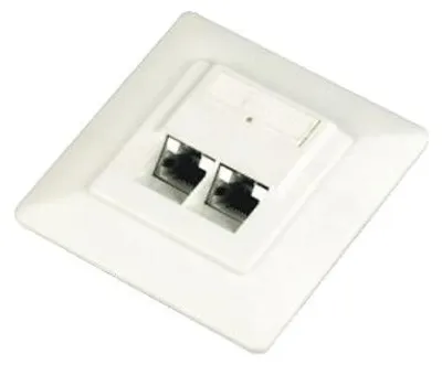 Immagine prodotto di DATACOM Presa dati UTP CAT6 2xRJ45 da incasso 45deg. bianco