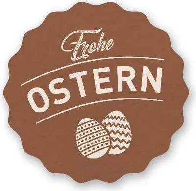 Produktbild von Itenga Sticker 10 x Frohe Ostern braun