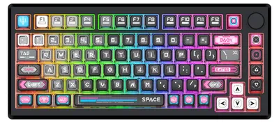 Obrázek produktu pro REDRAGON K732MC-RGB-PRO URANUS PRO, 65%, Bezdrátový, USB + RF Wireless + Bluetooth, Mechanický spínač, QWERTY, Černá